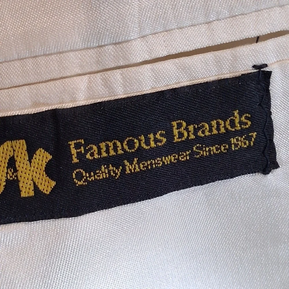 Johnny‎ Bench MVP Collection Mens 50L Tan Blazer Gold Crest Buttons Sport Coat